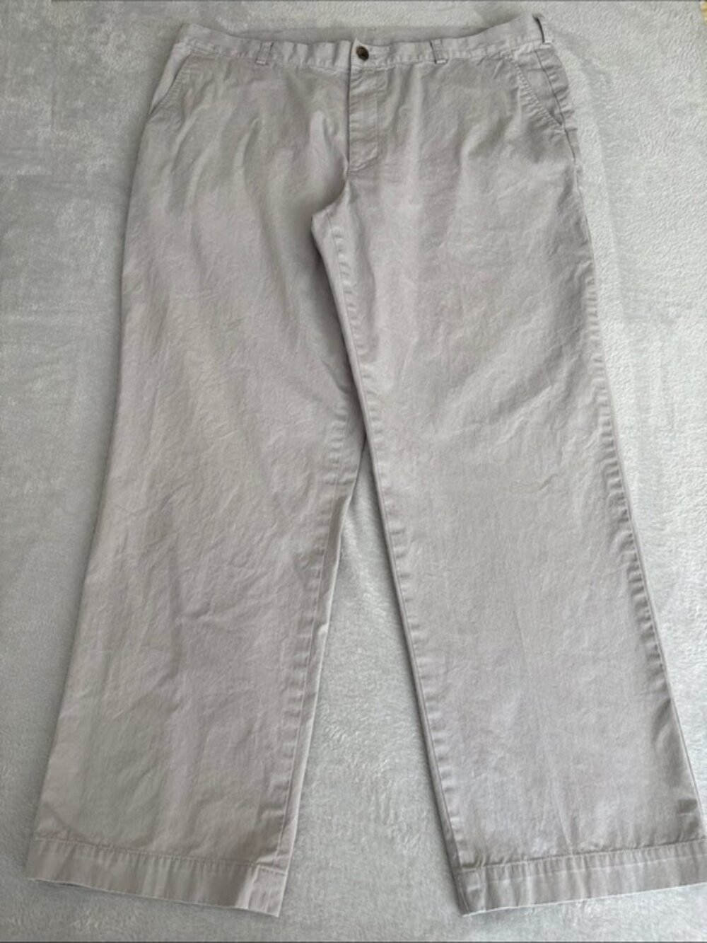 Brooks Brothers Men's 100% Cotton 346 Light Gray Chinos 42x32 EUC